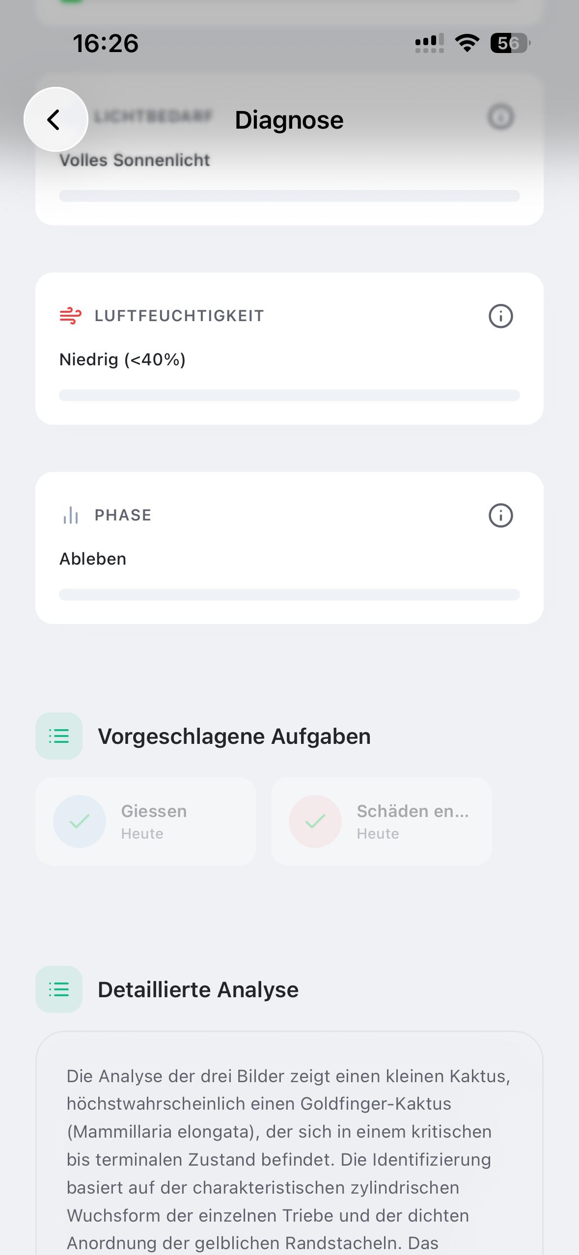 PlantDoctor Verlauf